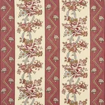 SYLVAIN FLORAL STRIPE Fabric – ROUGE | Schumacher | Wallpape SYLVAIN FLORAL STRIPE fabric ROUGE color by Schumacher