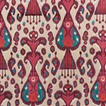 TABRIZ IKAT VELVET Fabric – AUBERGINE | Schumacher | Wallpap TABRIZ IKAT VELVET fabric AUBERGINE color by Schumacher