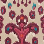 TABRIZ IKAT VELVET Fabric – AUBERGINE | Schumacher | Wallpap TABRIZ IKAT VELVET fabric AUBERGINE color by Schumacher