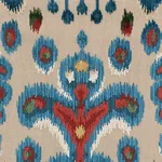 TABRIZ IKAT VELVET Fabric – MULTI | Schumacher | Wallpaper T TABRIZ IKAT VELVET fabric MULTI color by Schumacher