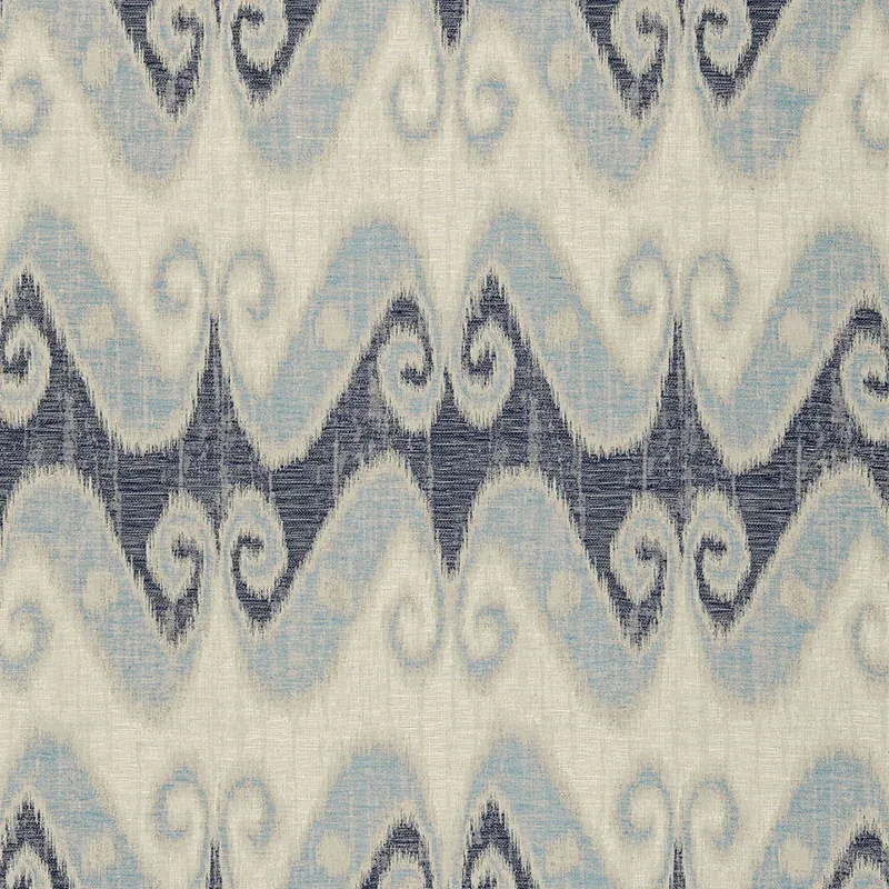 TALI WEAVE fabric INDIGO color by Schumacher