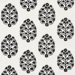 TALITHA EMBROIDERY Fabric – BLACKWORK | Schumacher | Wallpap TALITHA EMBROIDERY fabric BLACKWORK color by Schumacher