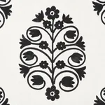 TALITHA EMBROIDERY Fabric – BLACKWORK | Schumacher | Wallpap TALITHA EMBROIDERY fabric BLACKWORK color by Schumacher