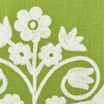 TALITHA EMBROIDERY fabric LEAF color by Schumacher