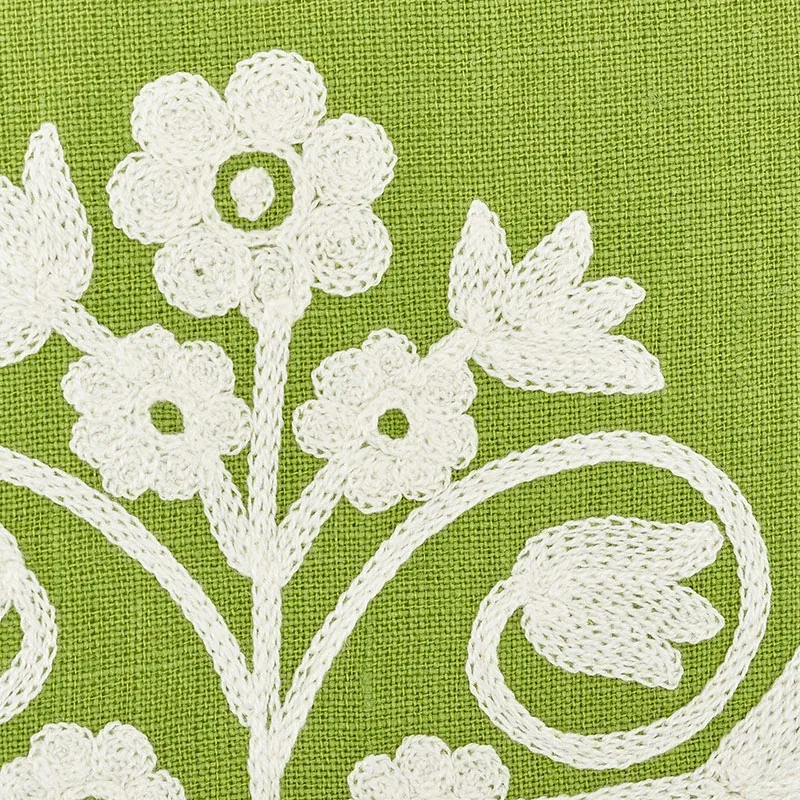 TALITHA EMBROIDERY fabric LEAF color by Schumacher