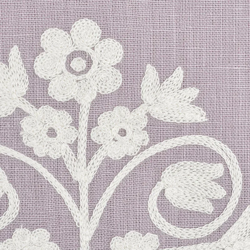 TALITHA EMBROIDERY Fabric – WISTERIA | Schumacher | Wallpape TALITHA EMBROIDERY fabric WISTERIA color by Schumacher