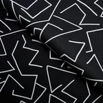 TANGENT PRINT Fabric – CARBON | Schumacher | Wallpaper Twins TANGENT PRINT fabric CARBON color by Schumacher