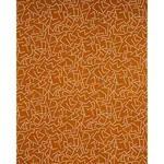 TANGENT PRINT Fabric – SAFFRON | Schumacher | Wallpaper Twin TANGENT PRINT fabric SAFFRON color by Schumacher