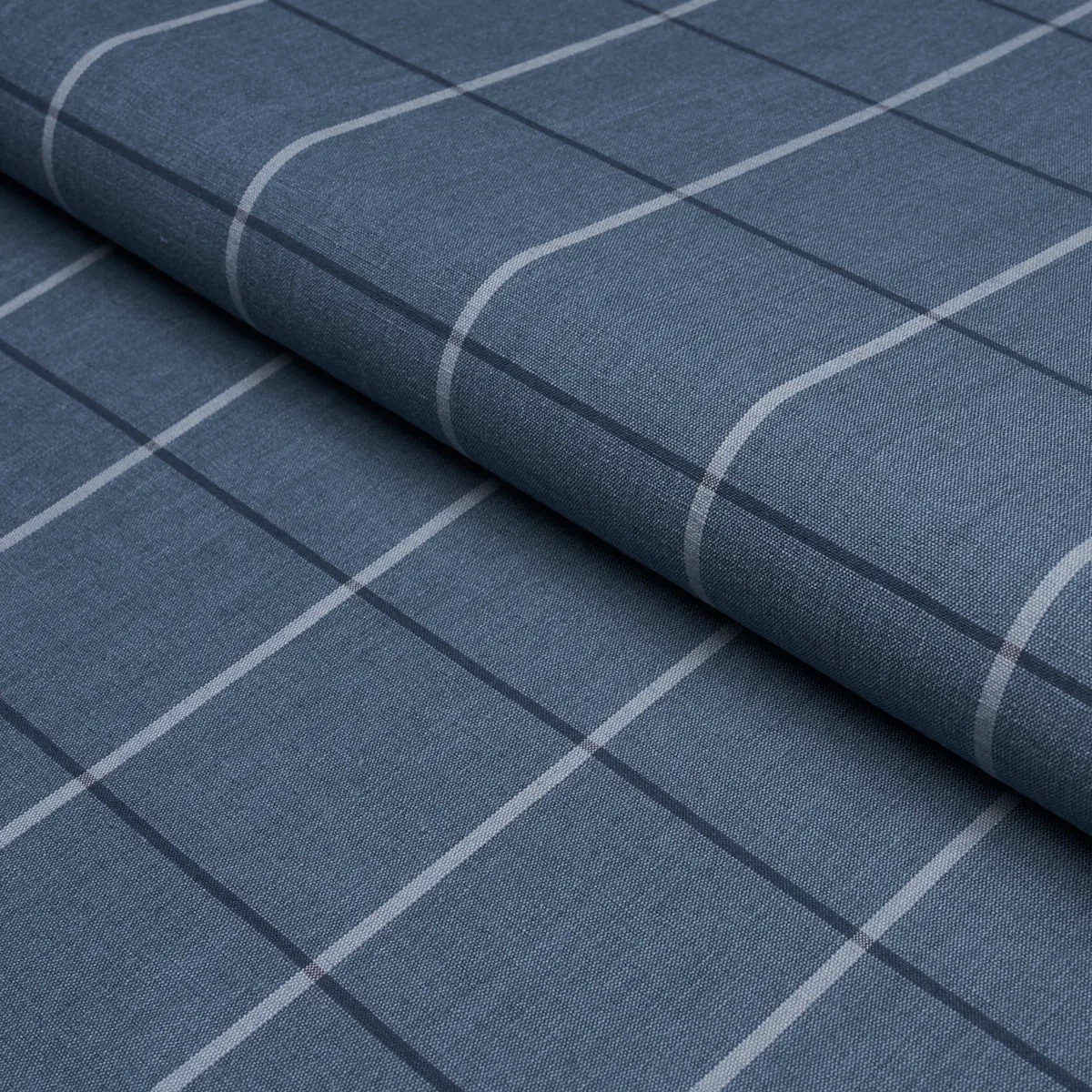 TAOS GRID fabric BLUE color by Schumacher