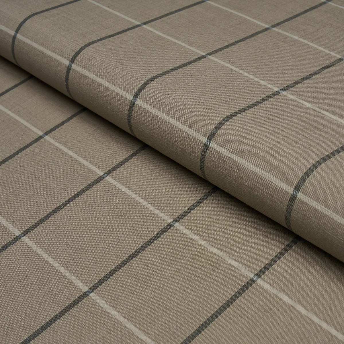 TAOS GRID Fabric – TAUPE | Schumacher | Wallpaper Twins TAOS GRID fabric TAUPE color by Schumacher