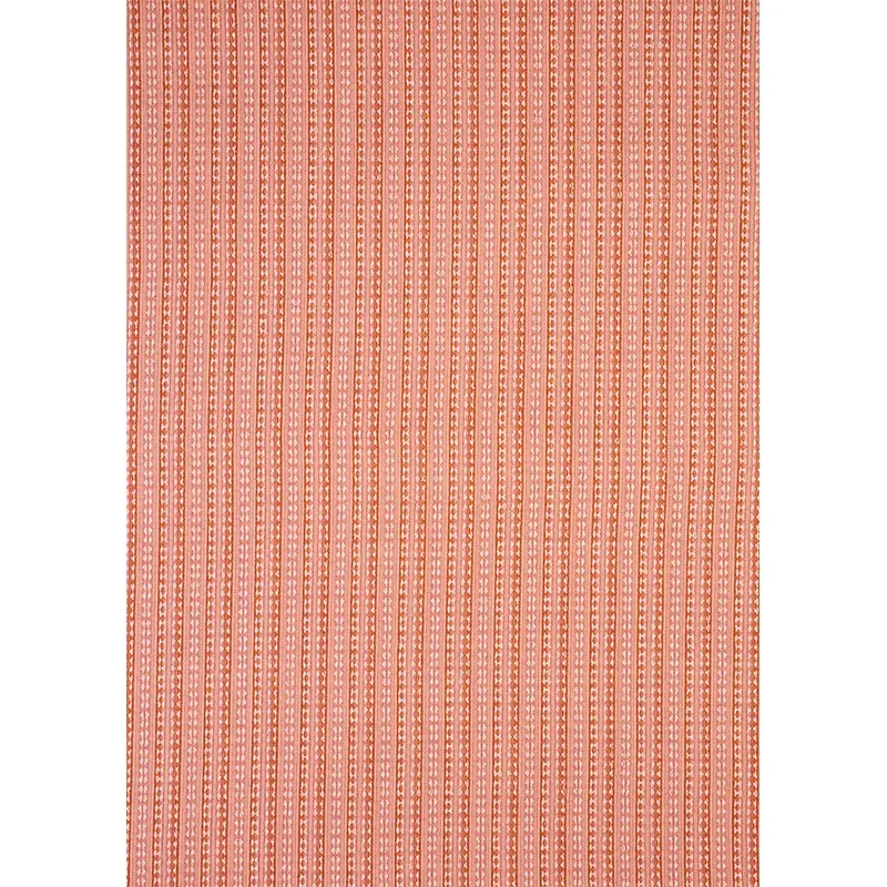TARNBY STRIPE fabric CORAL color by Schumacher