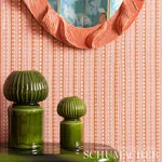 TARNBY STRIPE Fabric – CORAL | Schumacher | Wallpaper Twins TARNBY STRIPE fabric CORAL color by Schumacher