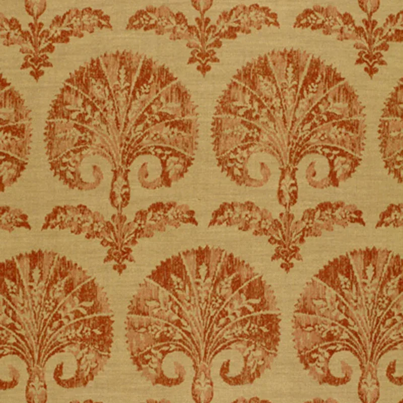 TASHA CARNATION fabric TERRA color by Schumacher