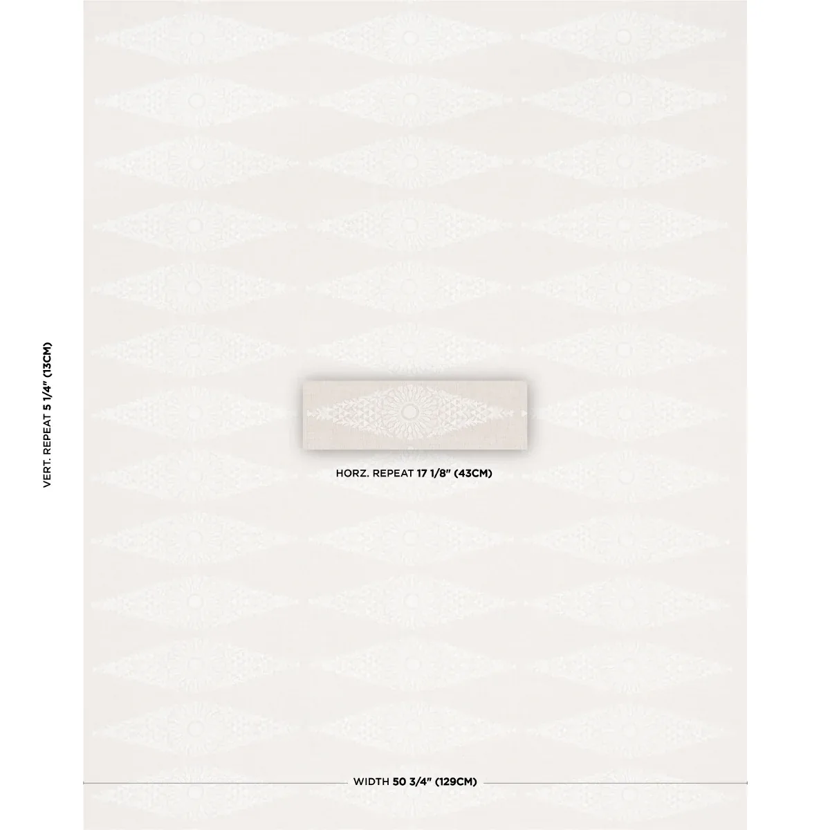 TASMIN EMBROIDERY fabric NATURAL color by Schumacher