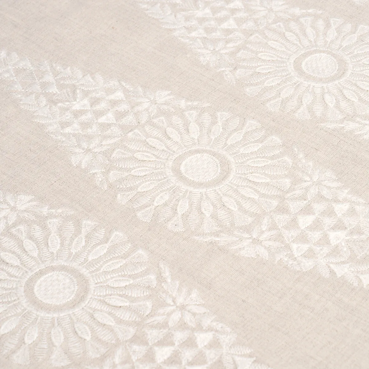 TASMIN EMBROIDERY fabric NATURAL color by Schumacher