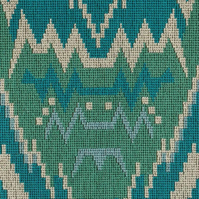 TAURIDE ÉPINGLÉ fabric PEACOCK color by Schumacher