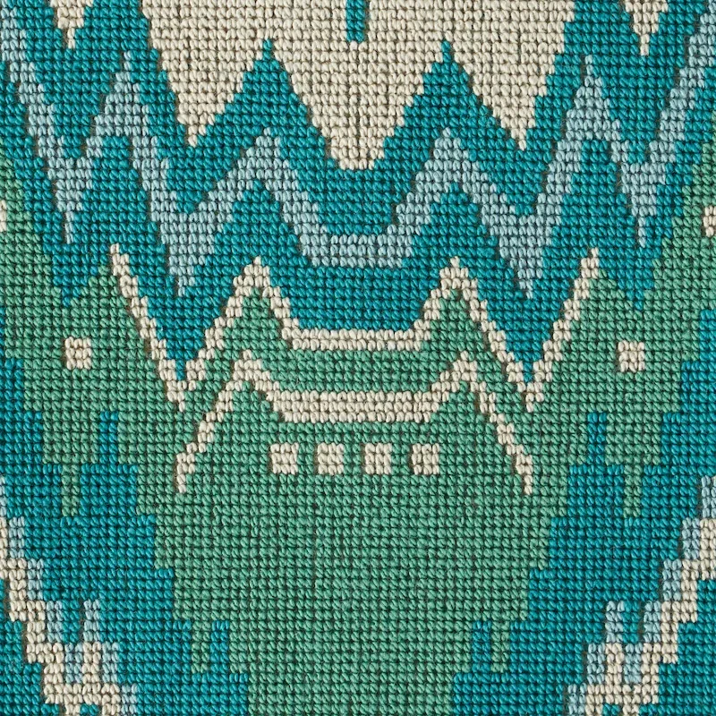 TAURIDE ÉPINGLÉ fabric PEACOCK color by Schumacher