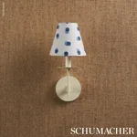 TAYLOR EMBROIDERY Fabric – BLUE ON IVORY | Schumacher | Wall TAYLOR EMBROIDERY fabric BLUE ON IVORY color by Schumacher