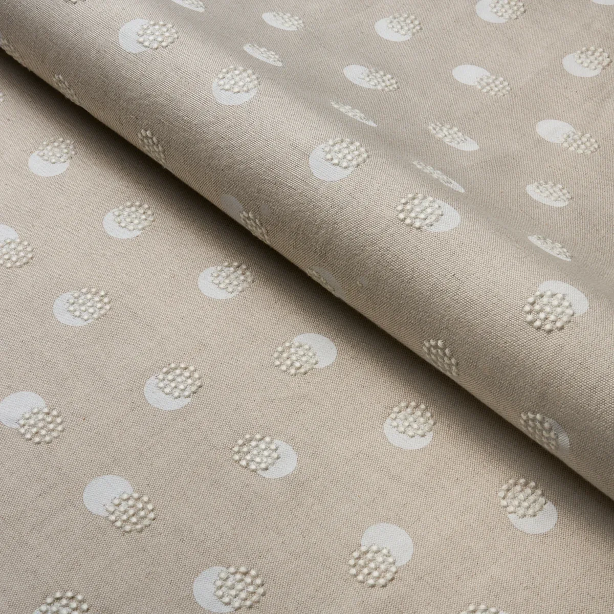 TAYLOR EMBROIDERY fabric IVORY ON NATURAL color by Schumacher