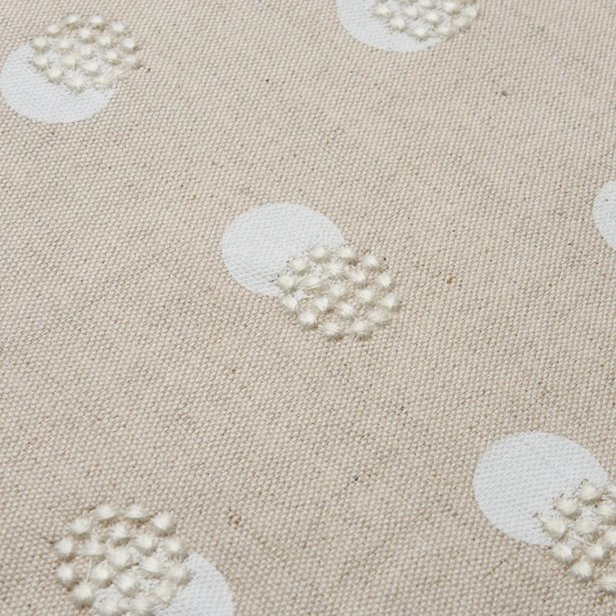 TAYLOR EMBROIDERY fabric IVORY ON NATURAL color by Schumacher