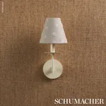 TAYLOR EMBROIDERY fabric IVORY ON NATURAL color by Schumacher