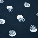 TAYLOR EMBROIDERY fabric SKY ON NAVY color by Schumacher