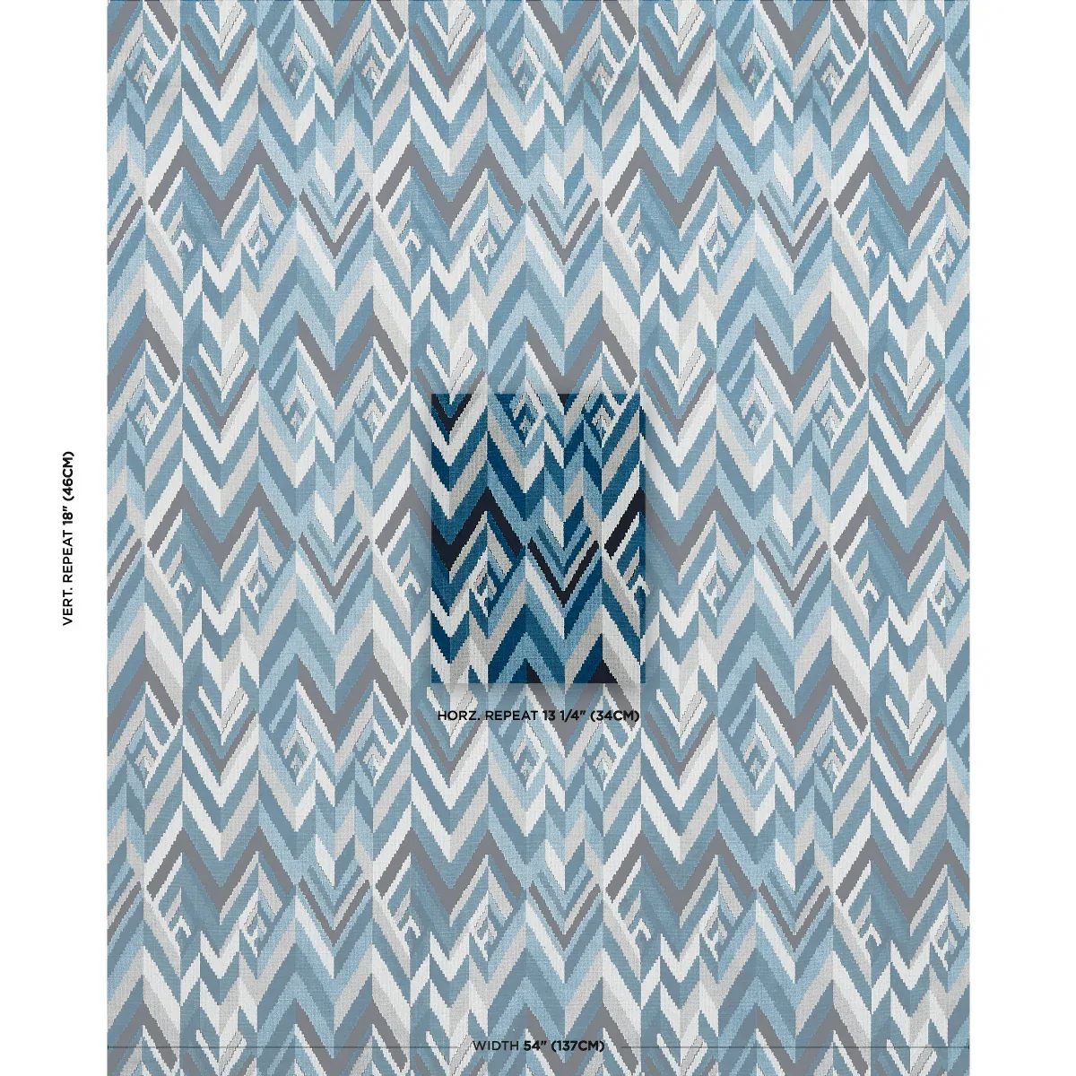 TAYLOR VELVET fabric LAPIS color by Schumacher