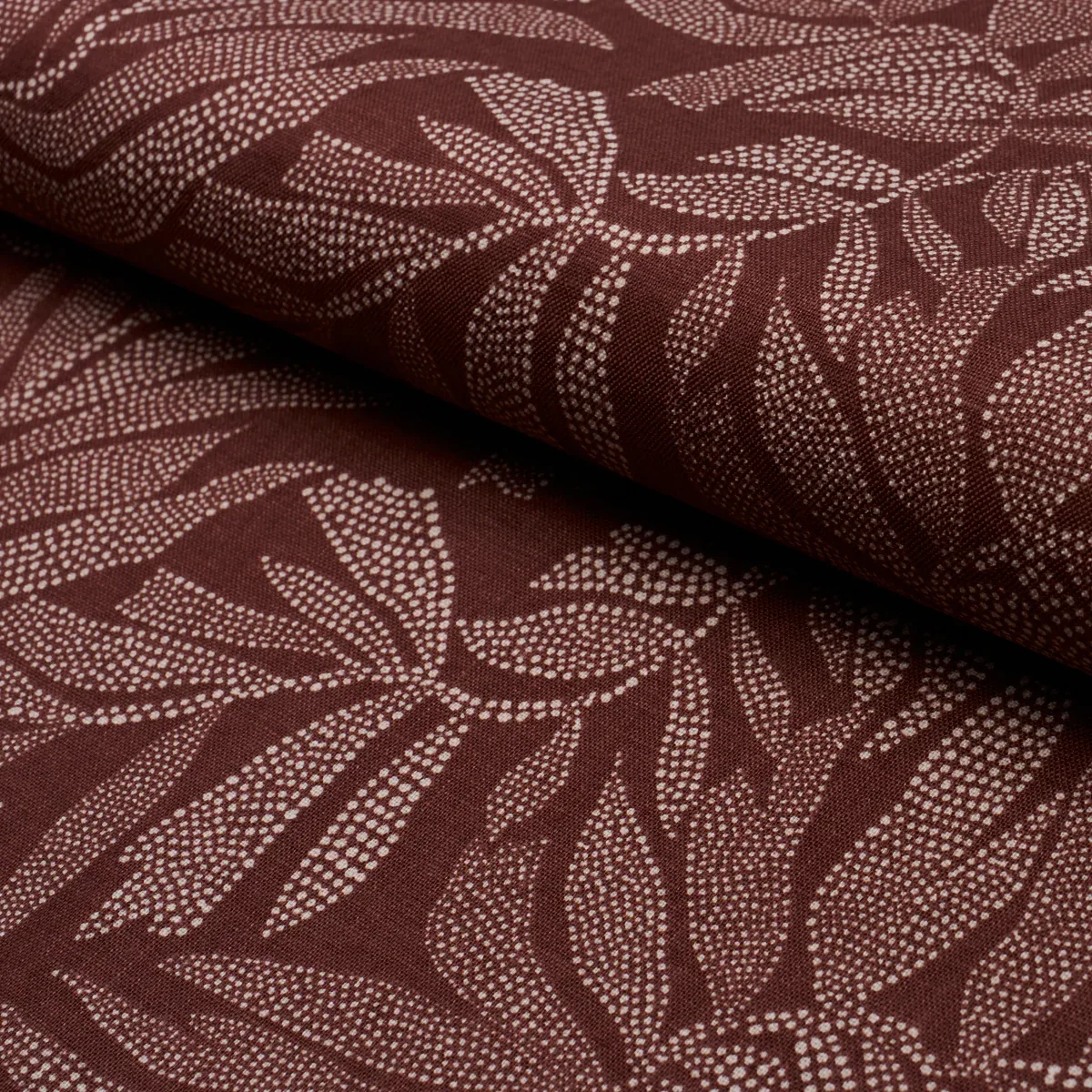 TAYRONA PALM MOSAIC fabric CAYENNE LATTE color by Schumacher