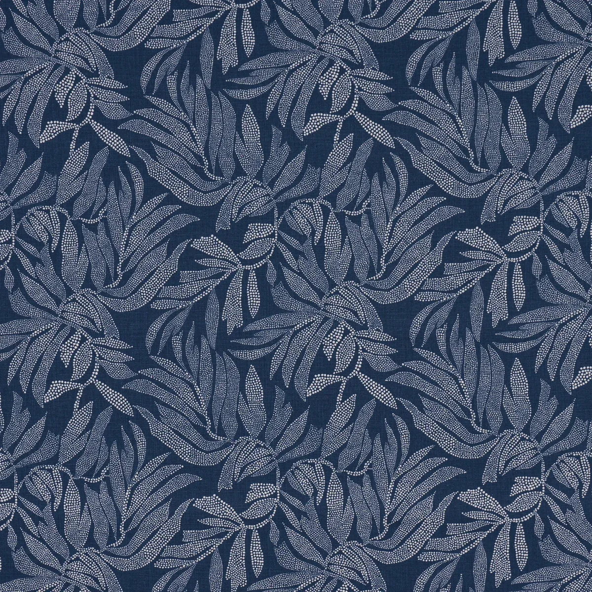 TAYRONA PALM MOSAIC fabric PACIFIC OCEAN HUES color by Schumacher