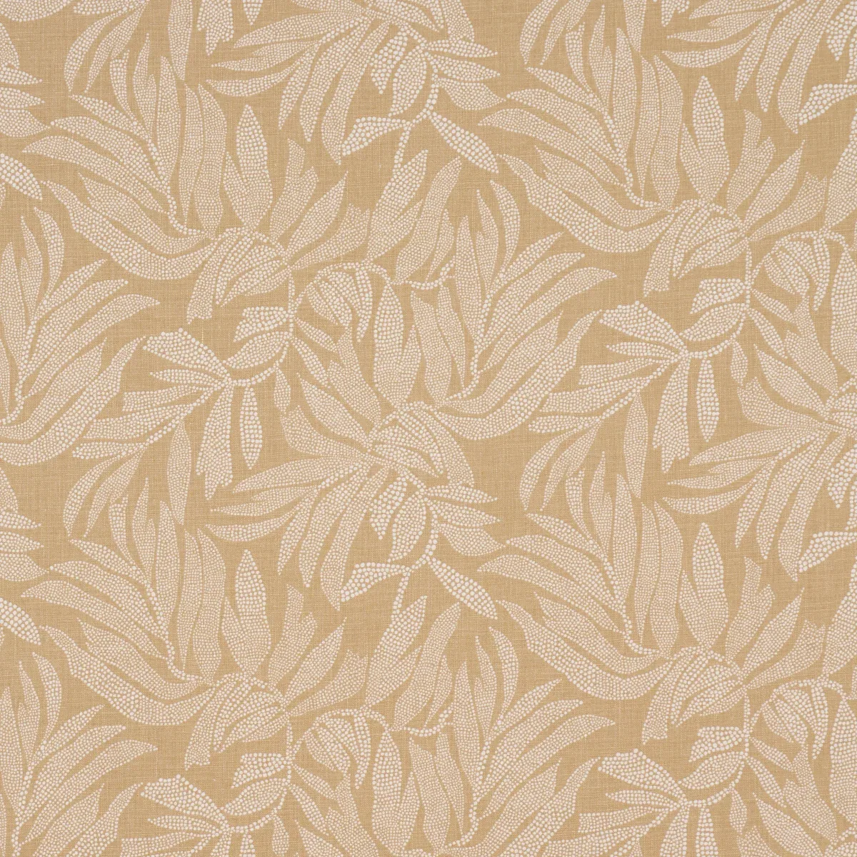 TAYRONA PALM MOSAIC fabric PLAYA DORADA SAND color by Schumacher