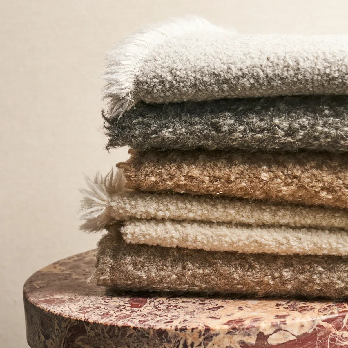 TEDDY WOOL BOUCLÉ Fabric – FAWN | Schumacher | Wallpaper Twi TEDDY WOOL BOUCLÉ fabric FAWN color by Schumacher