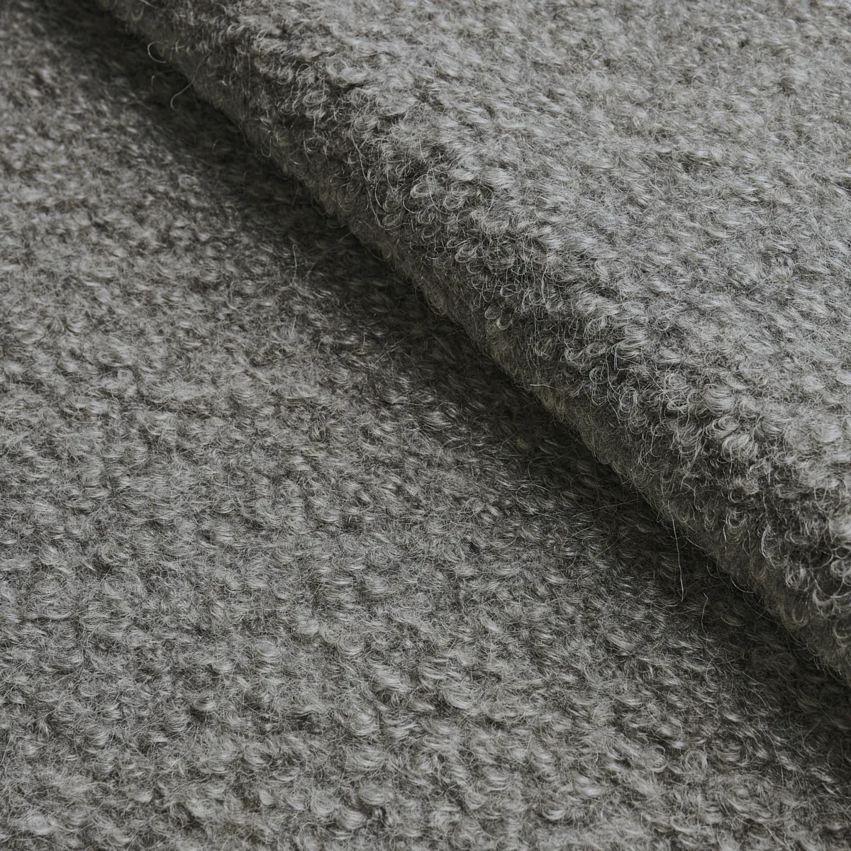 TEDDY WOOL BOUCLÉ fabric GREY color by Schumacher
