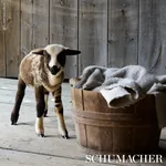 TEDDY WOOL BOUCLÉ fabric RABBIT color by Schumacher