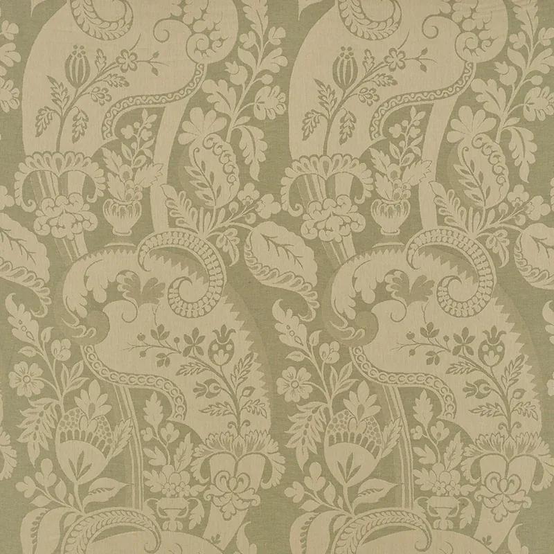 TELA DAMASCO fabric AQUA color by Schumacher