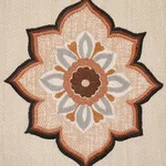 TEMARA HAND EMBROIDERED PRINT Fabric – NATURAL | Schumacher TEMARA HAND EMBROIDERED PRINT fabric NATURAL color by Schumacher