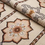 TEMARA HAND EMBROIDERED PRINT Fabric – NATURAL | Schumacher TEMARA HAND EMBROIDERED PRINT fabric NATURAL color by Schumacher