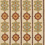 TEMARA HAND EMBROIDERED PRINT Fabric – SPICE | Schumacher | TEMARA HAND EMBROIDERED PRINT fabric SPICE color by Schumacher