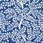 TEMPLE GARDEN II fabric BLUE color by Schumacher