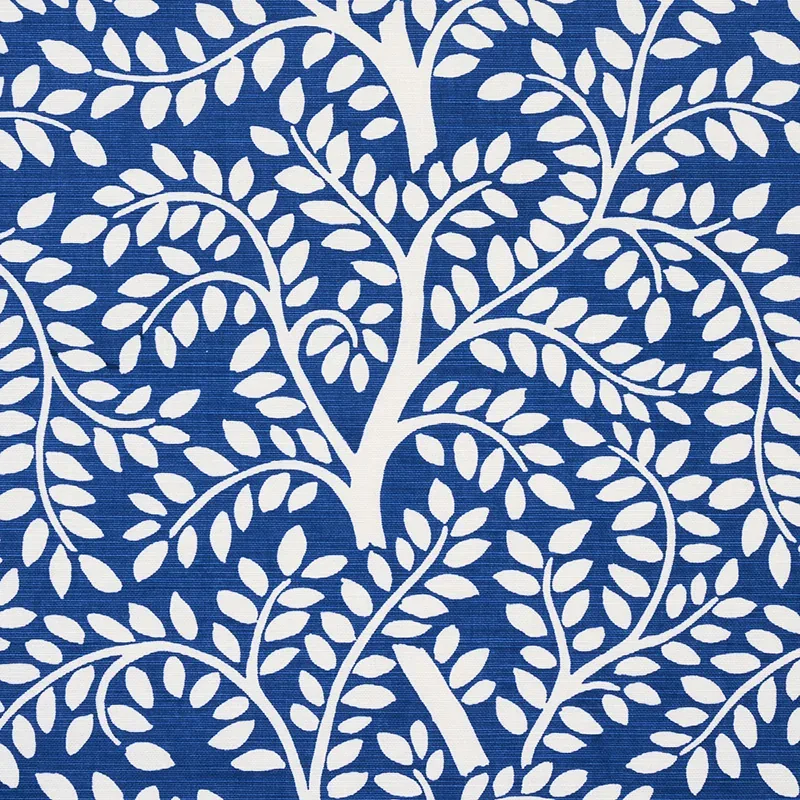 TEMPLE GARDEN II fabric BLUE color by Schumacher
