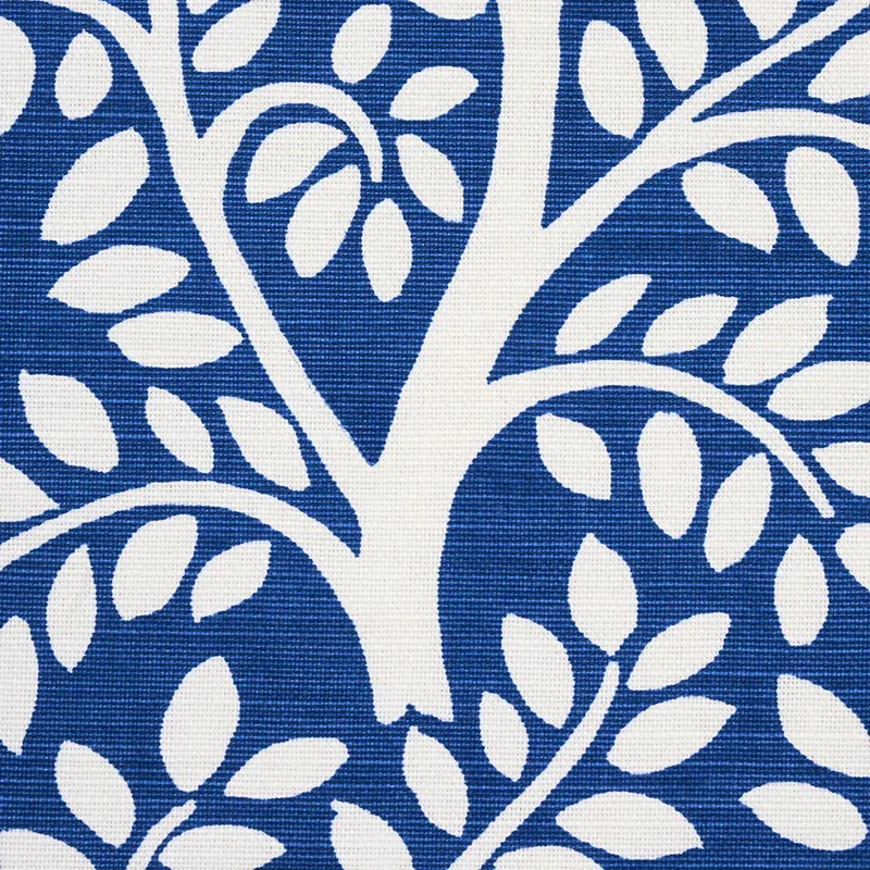 TEMPLE GARDEN II fabric BLUE color by Schumacher