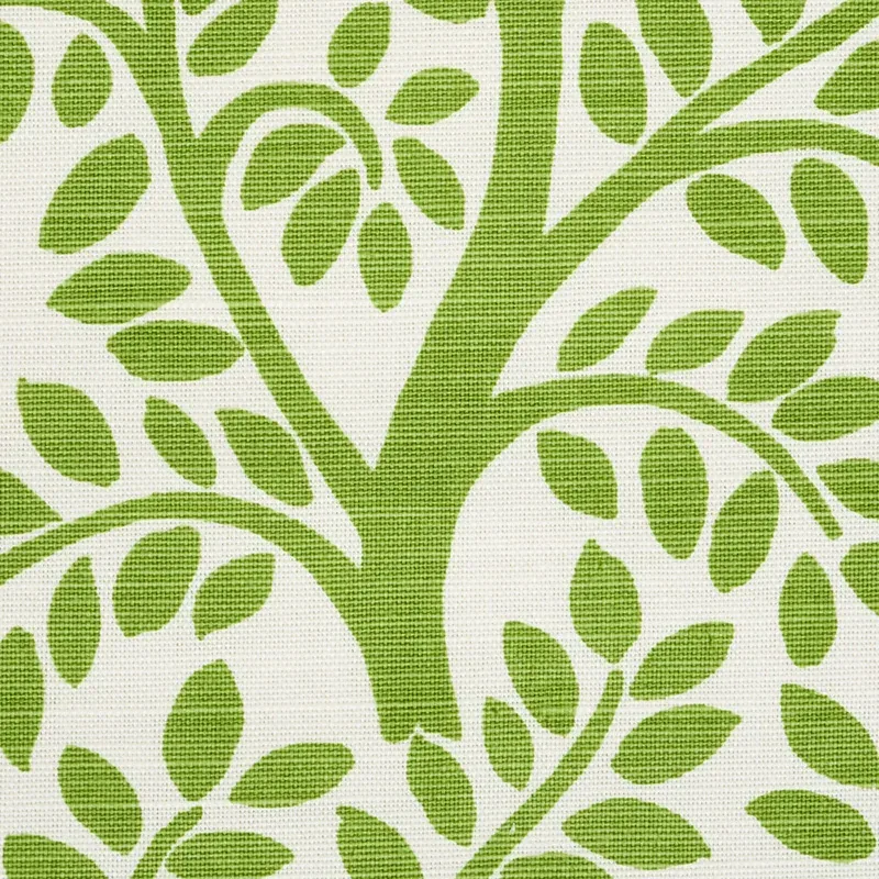 TEMPLE GARDEN II Fabric – GREEN | Schumacher | Wallpaper Twi TEMPLE GARDEN II fabric GREEN color by Schumacher