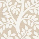 TEMPLE GARDEN II fabric IVORY ON UNBLEACHED color by Schumacher