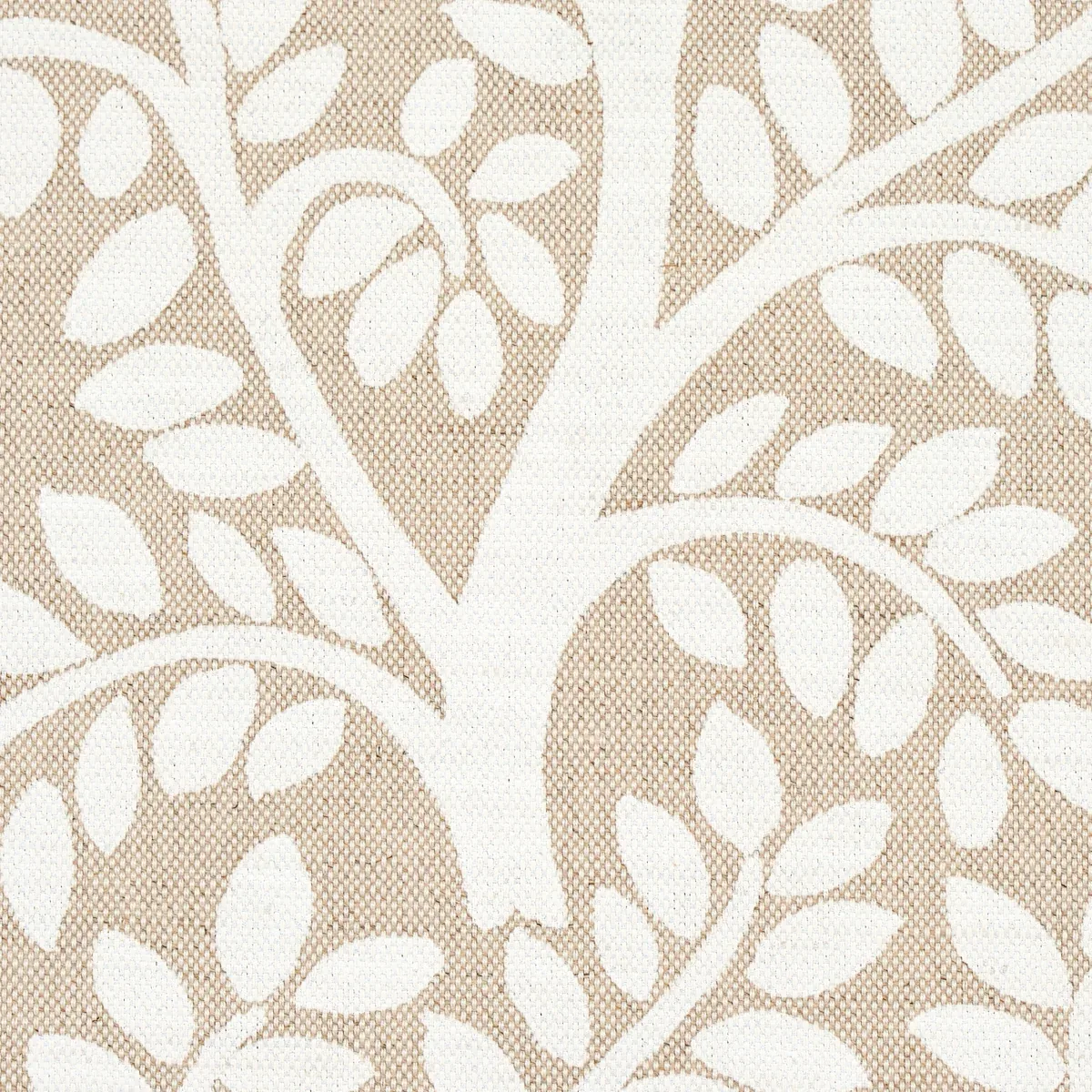 TEMPLE GARDEN II fabric IVORY ON UNBLEACHED color by Schumacher