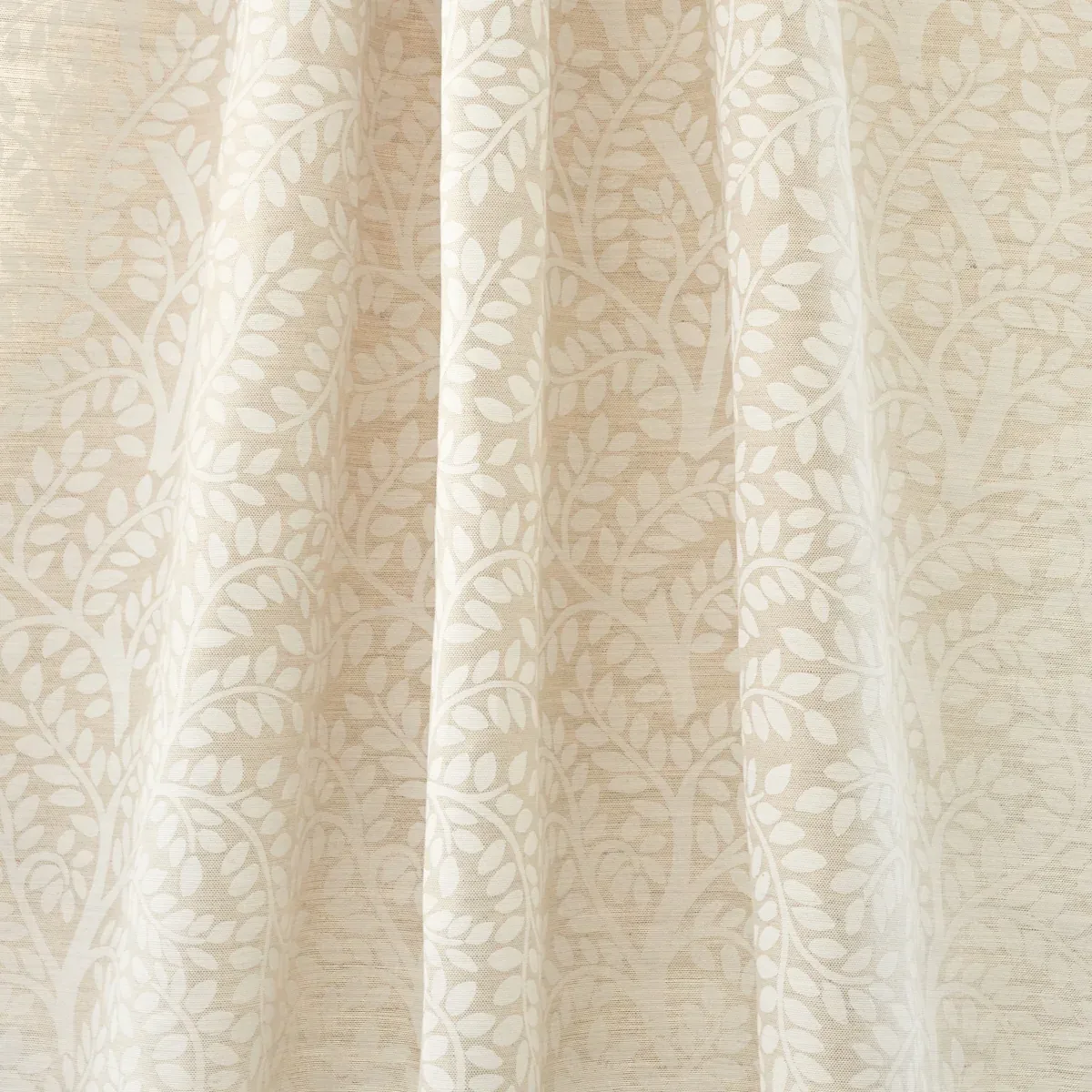 TEMPLE GARDEN II fabric IVORY ON UNBLEACHED color by Schumacher