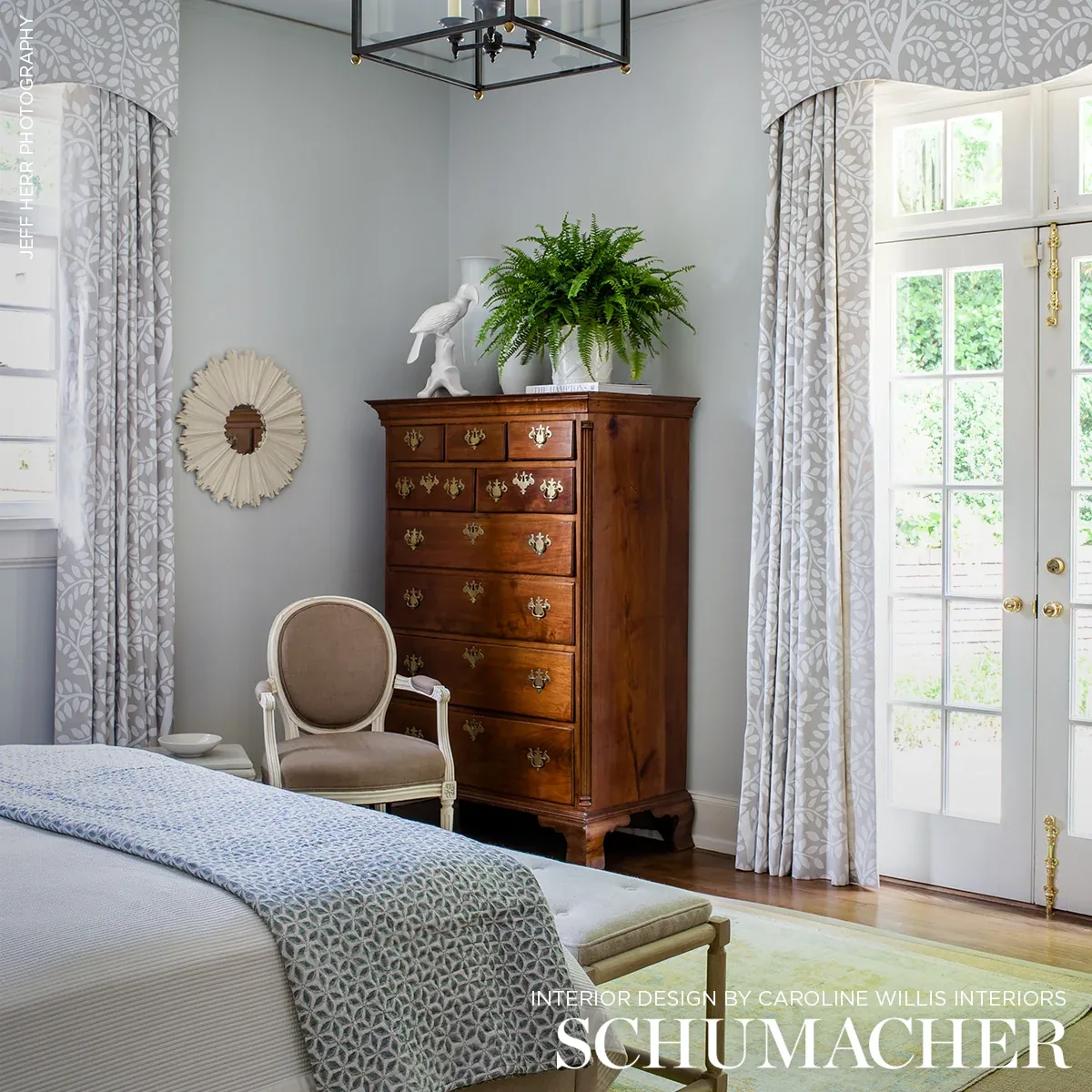 TEMPLE GARDEN II fabric IVORY ON UNBLEACHED color by Schumacher