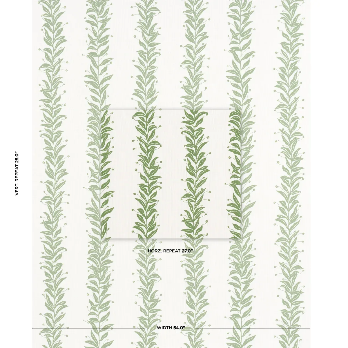 TENDRIL STRIPE INDOOR/OUTDOOR fabric LEAF color by Schumacher