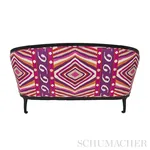 Terence Ikat Fabric – MAGENTA | Schumacher | Wallpaper Twins Terence Ikat fabric MAGENTA color by Schumacher