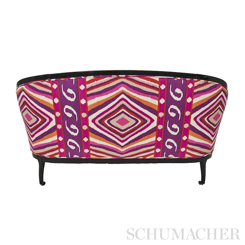 Terence Ikat Fabric – MAGENTA | Schumacher | Wallpaper Twins Terence Ikat fabric MAGENTA color by Schumacher