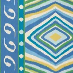 Terence Ikat Fabric – PEACOCK | Schumacher | Wallpaper Twins Terence Ikat fabric PEACOCK color by Schumacher