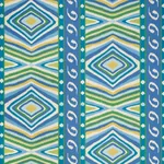 Terence Ikat Fabric – PEACOCK | Schumacher | Wallpaper Twins Terence Ikat fabric PEACOCK color by Schumacher